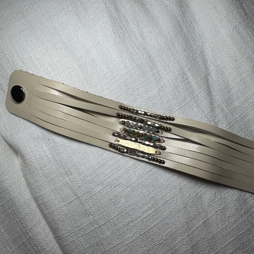 Nakamol leather beaded bracelet - Picture 2 of 4